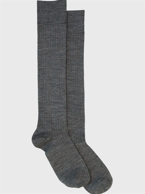 MRS. HOISERY MERINO KNEE-HIGH SOCKS DARK GREY